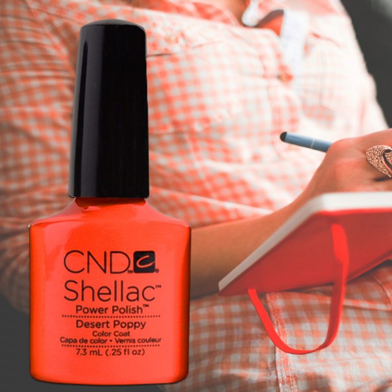 orange gel nail polish
